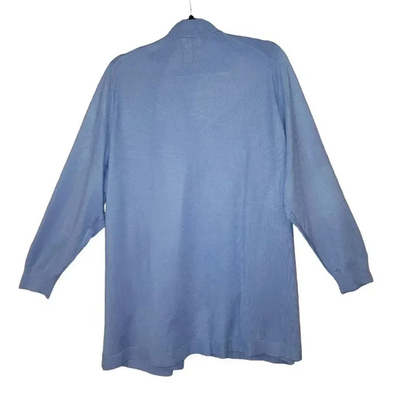 New Lands' End Outfitters Women's Blue Open Front Long Sleeves Cardigan Size 2X - Picture 4 of 6